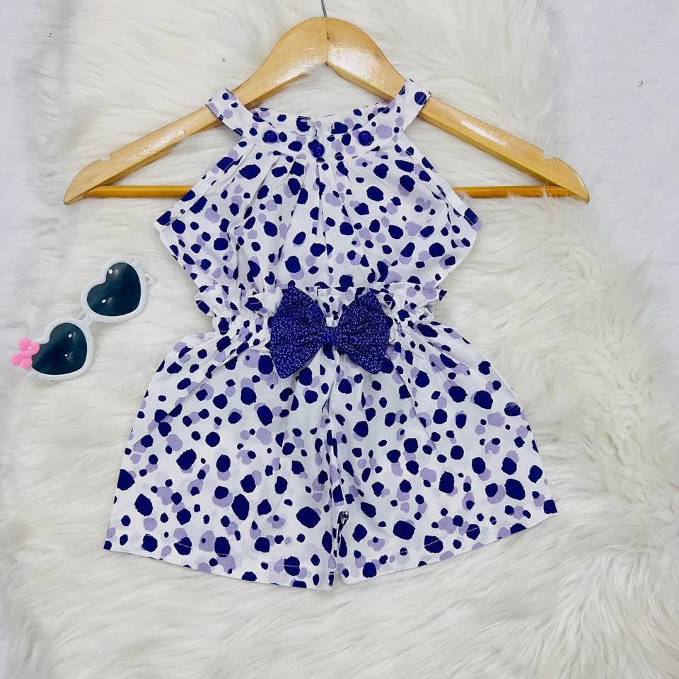 White Purple Print Top Shorts Cotton Stuff