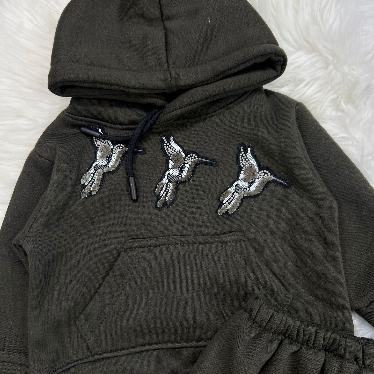 Charcoal Hoodie Cargo Trouser Fleece