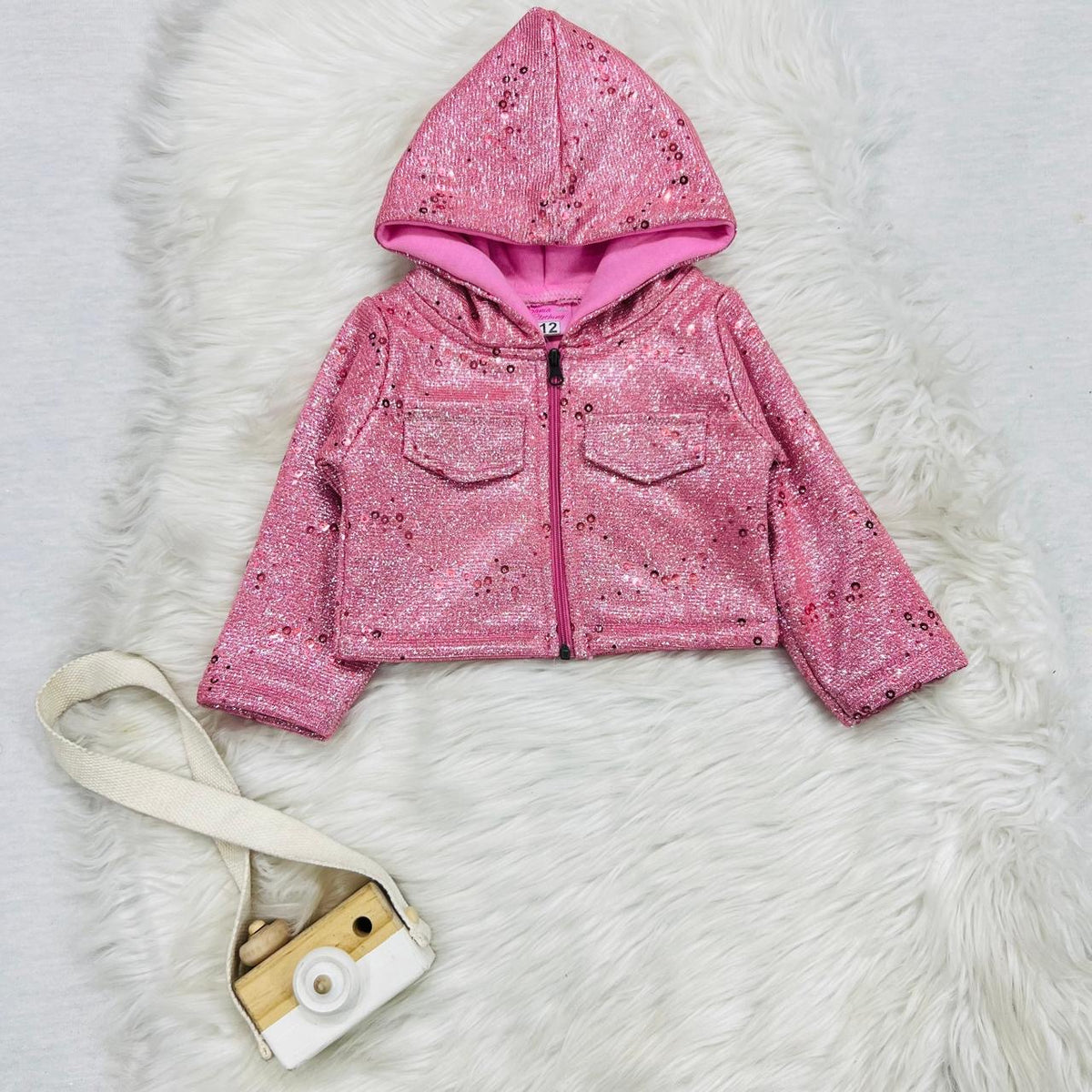 Pink  moon light frock inner fleece winter stuff (Copy)