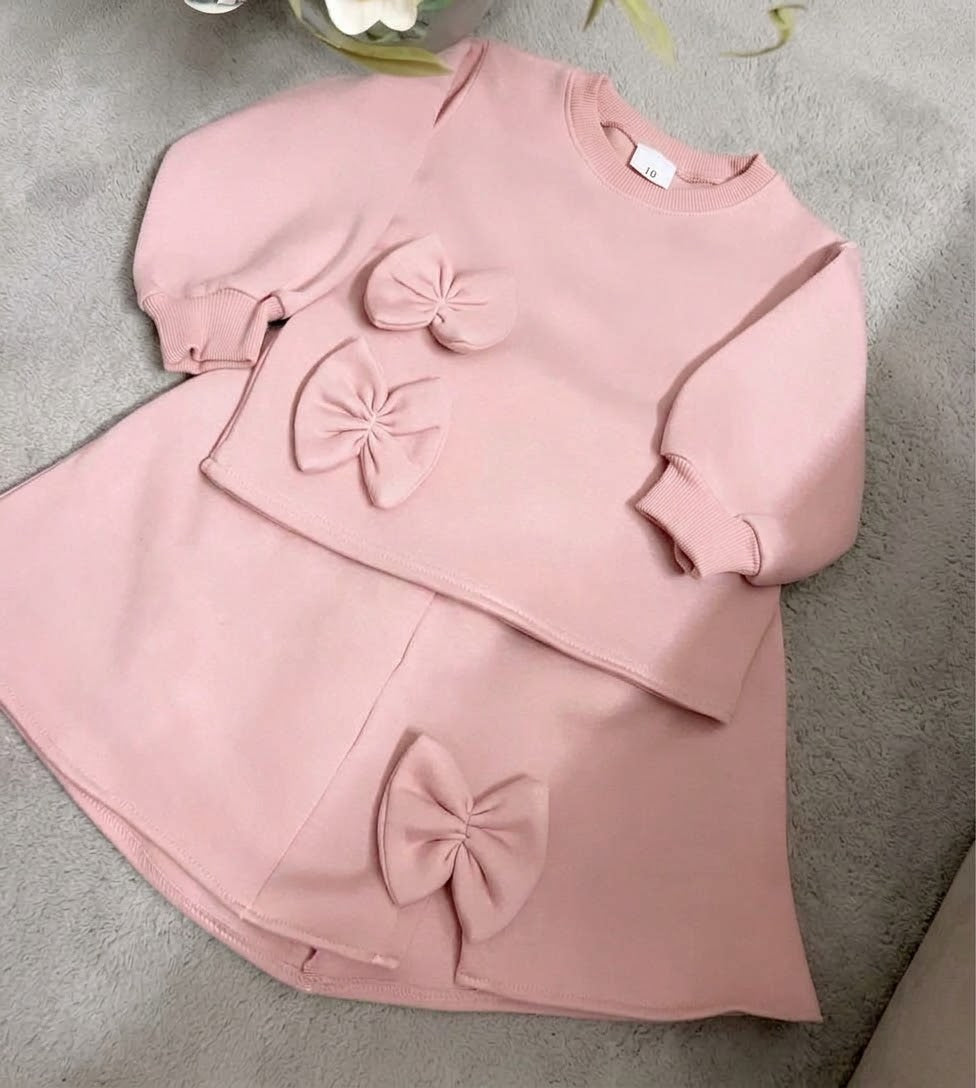 Baby pink top / Skirt winter fleece Stuff (Copy)