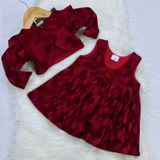 Red Velvet Coat Red Velvet Frock
