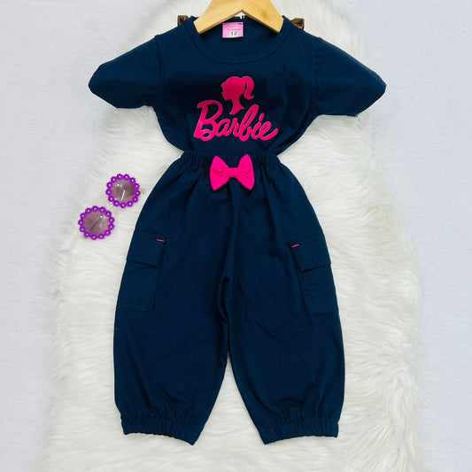 Navy Blue Barbie Top Navy Blue Pocket Trouser Blended Stuff