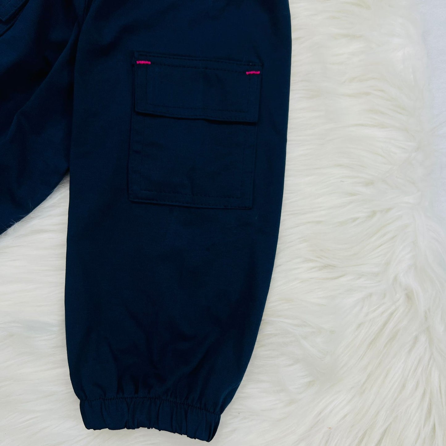 Navy Blue Barbie Top Navy Blue Pocket Trouser Blended Stuff