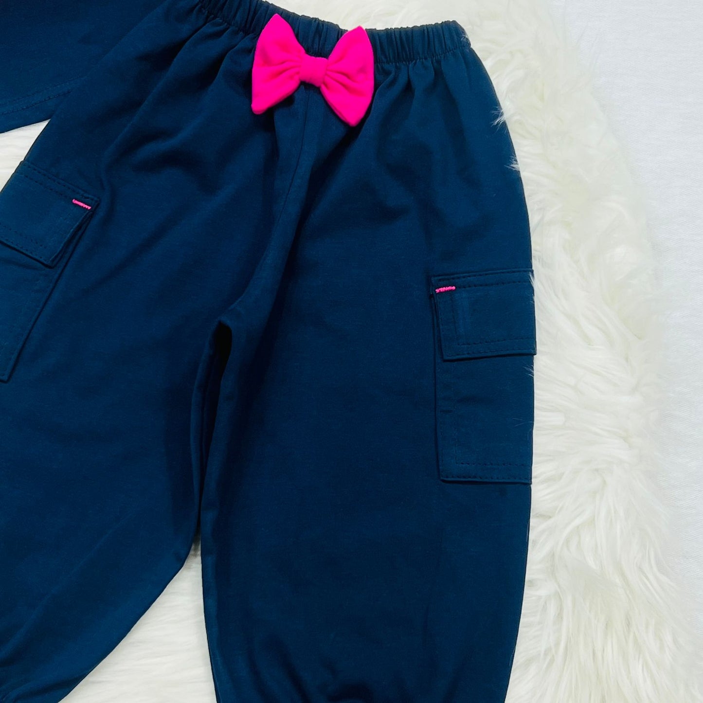 Navy Blue Cami Top Blue Pocket Trouser Blended Stuff
