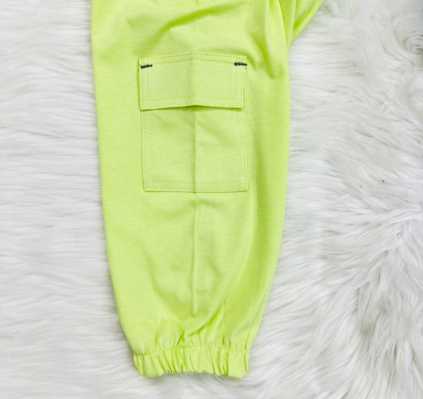 Navy Blue Cami Top Pistachio Green Pocket Trouser Blended Stuff