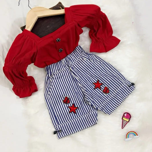 Red Top Lining Short Cotton Stuff