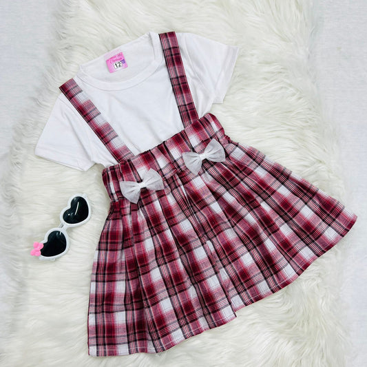 White Inner Blended Maroon White Check Button Down Shirt Black Shorts Cotton Stuff