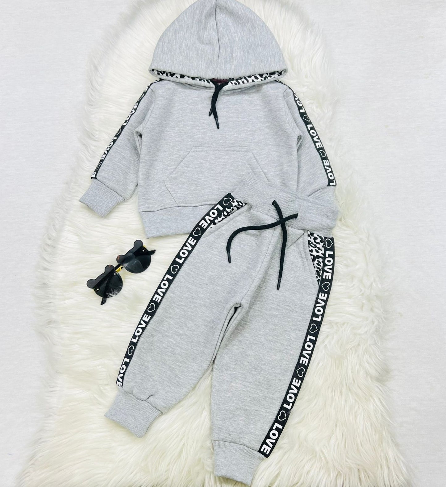 Grey Hoodie Grey Trouser Fleece