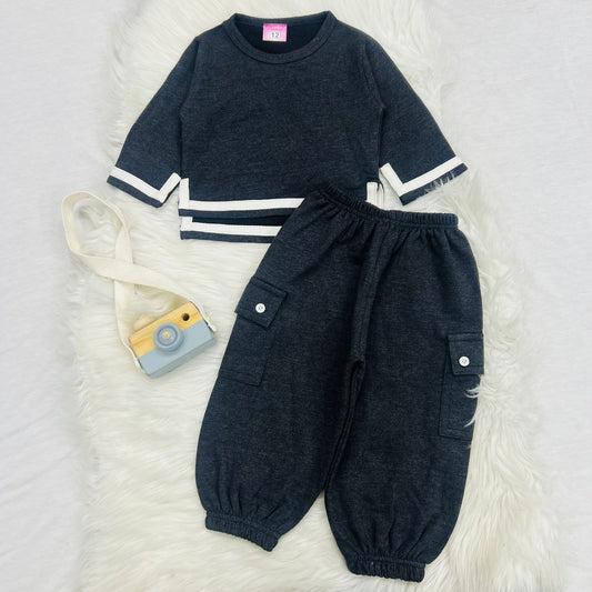 Charcoal Grey Cord Set Winter Terry Stuff