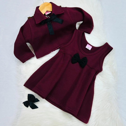 Maroon Coat Maroon Frock Fleece