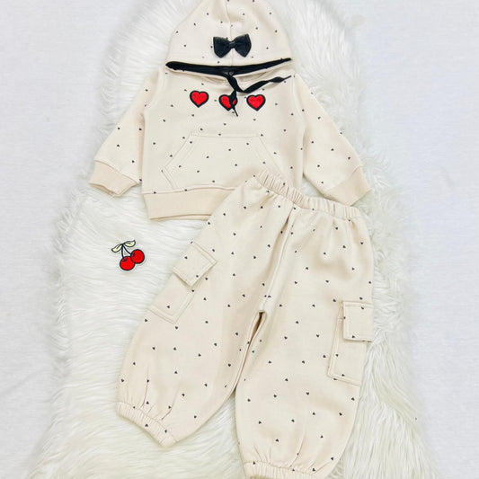 Skin Heart Hoodie Cargo Trouser Fleece Stuff