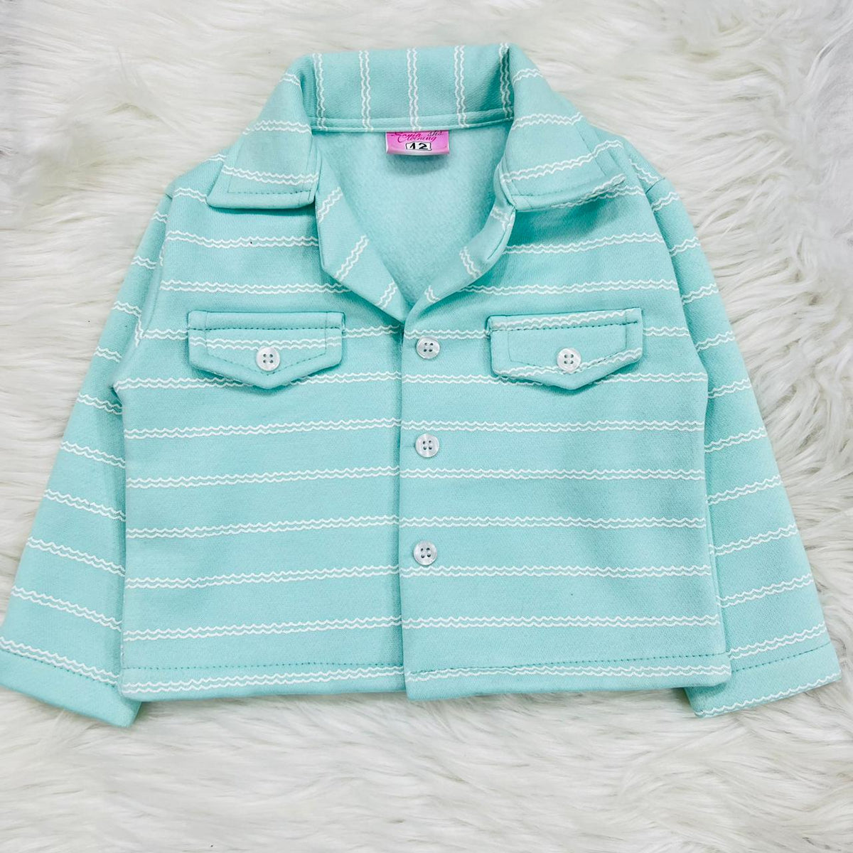 Sky White Print Cord Set Fleece Stuff 2 Piece