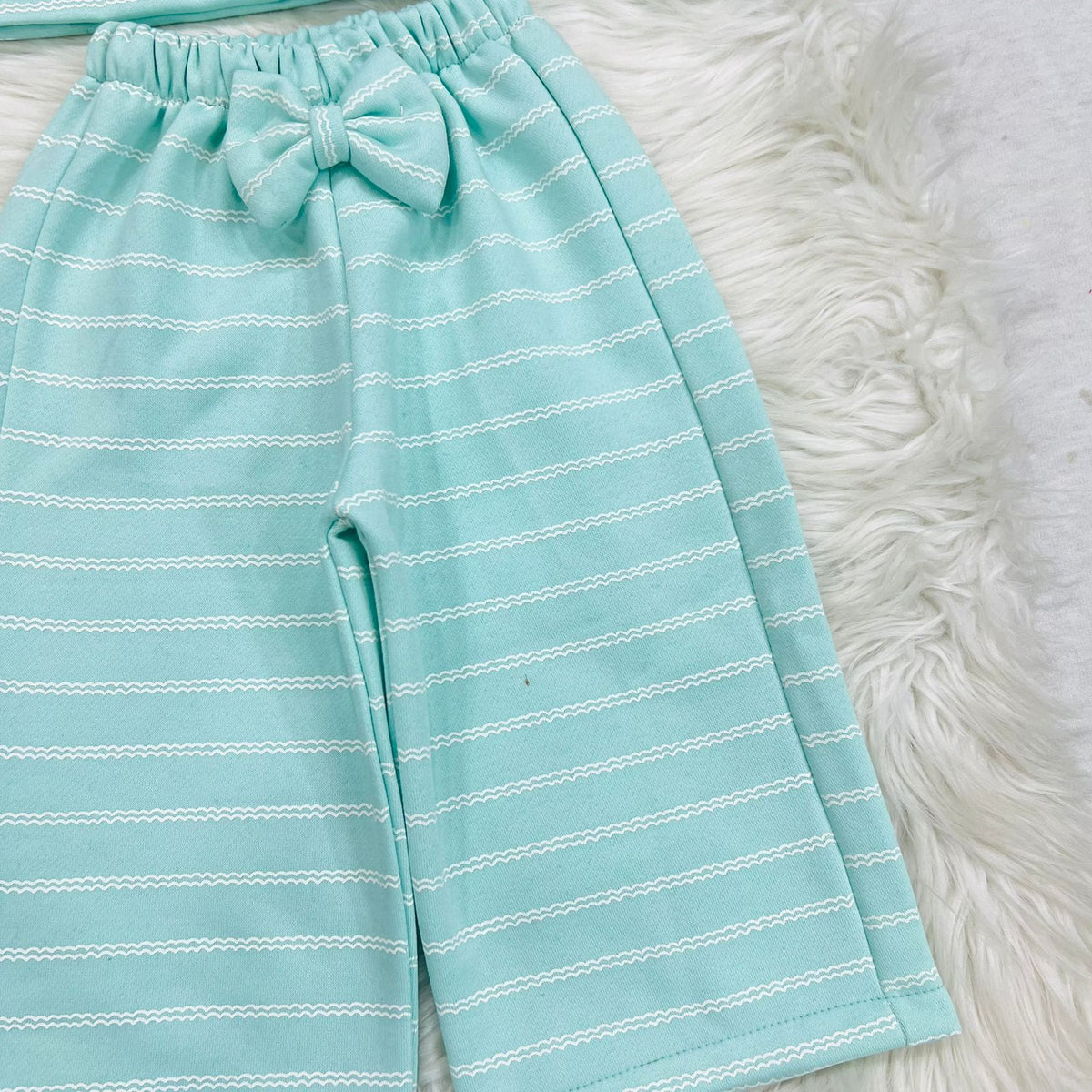 Sky White Print Cord Set Fleece Stuff 2 Piece