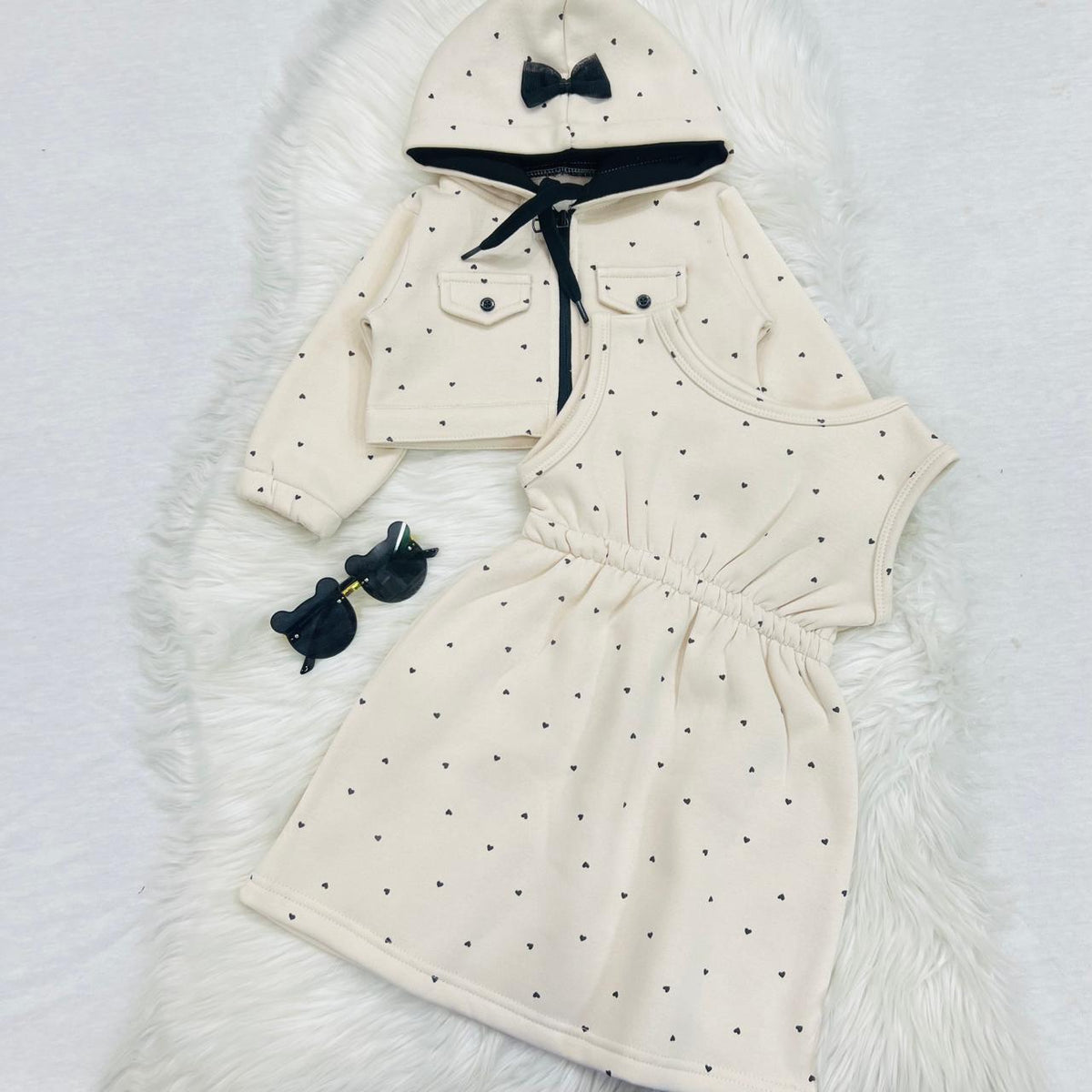 Skin Heart Hoodie Frock Fleece Stuff