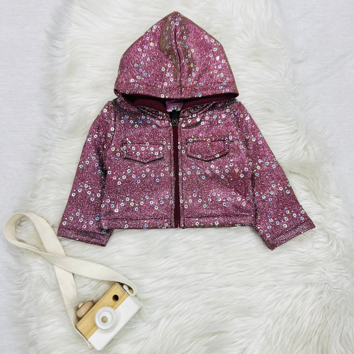 Maroon Moonlight Hoodie Frock