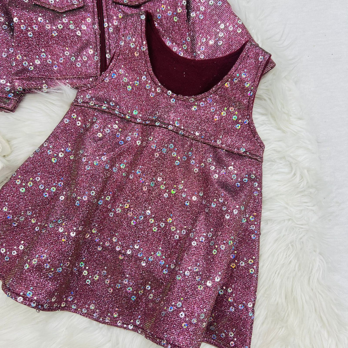 Maroon Moonlight Hoodie Frock