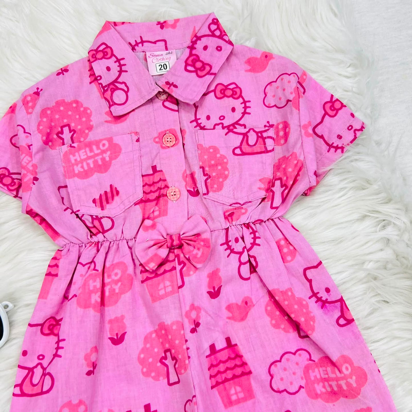 Pink Heloo Kitty Romper Cotton