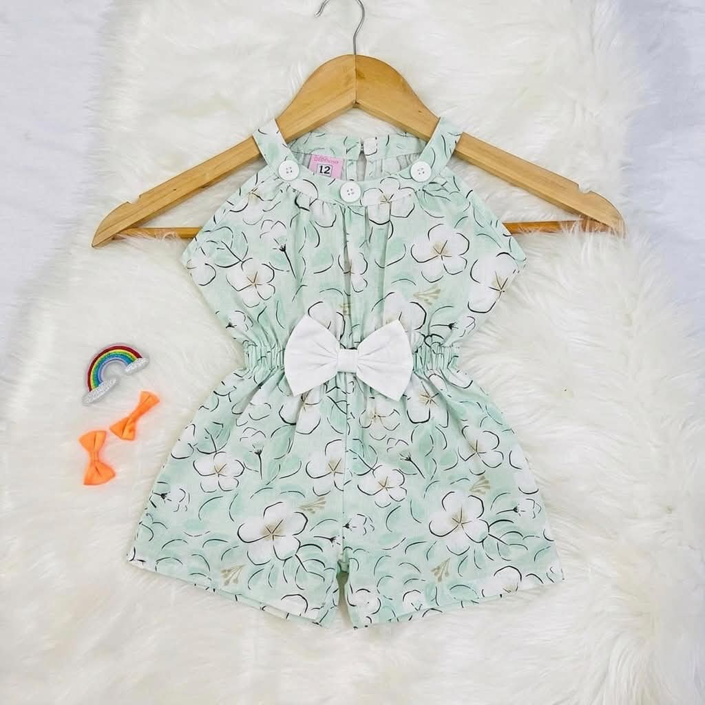 White Dasiy Print Top Shorts Cotton Stuff