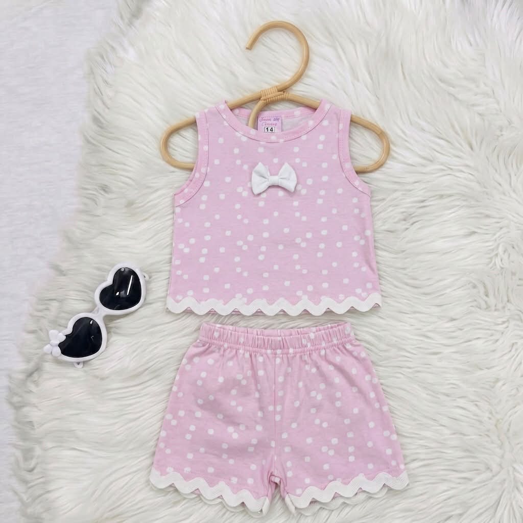 Baby Pink White Polkadot Sano Blended Stuff
