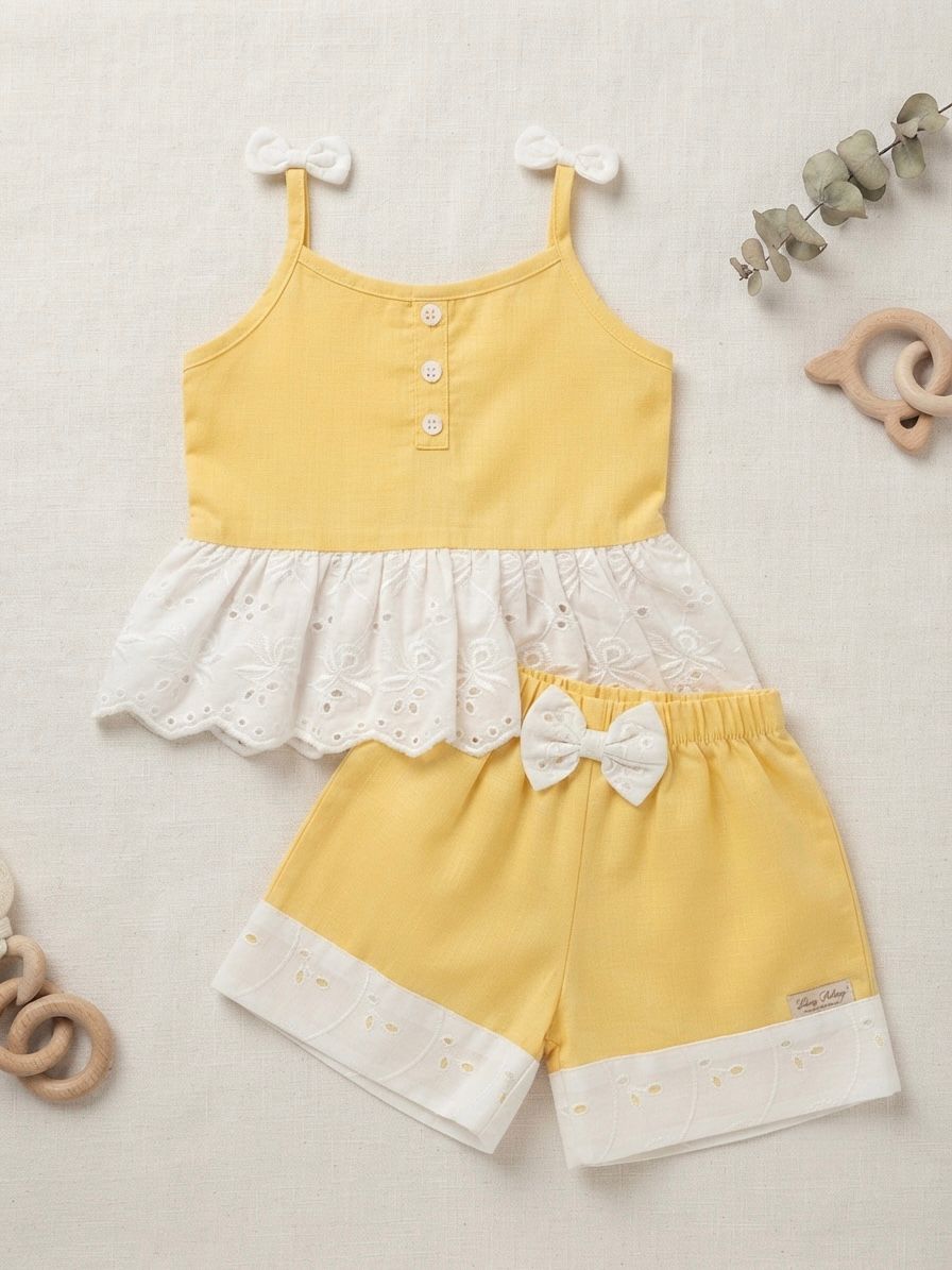 Butter Yellow 2 Piece Cord Set Cotton Stuff