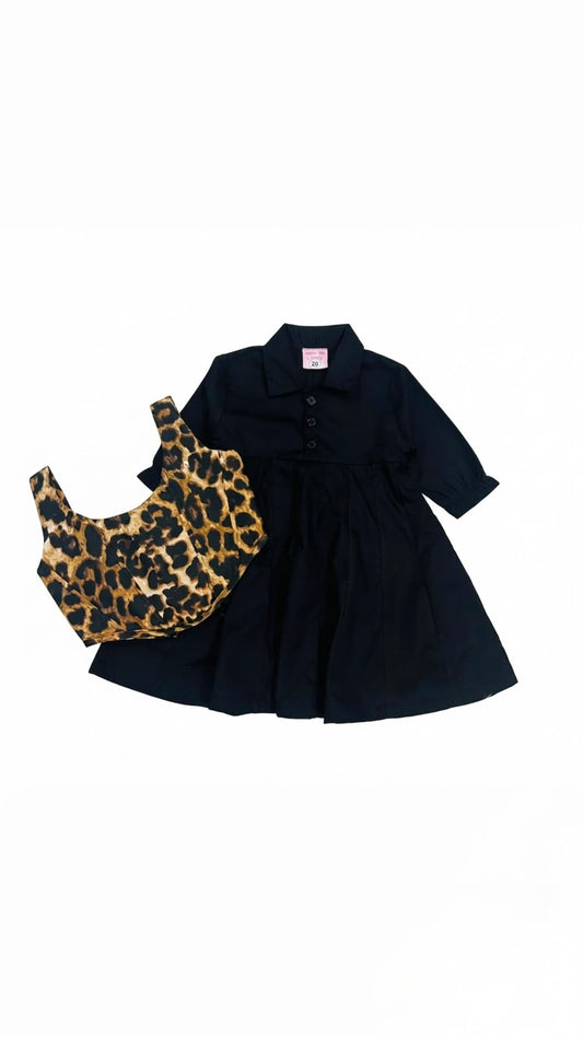 Cheeta Corset Top Black Frock Cotton Stuff