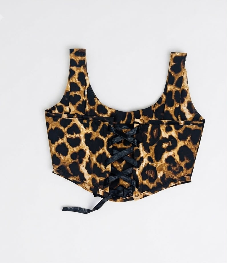 Cheeta Corset Top Black Frock Cotton Stuff