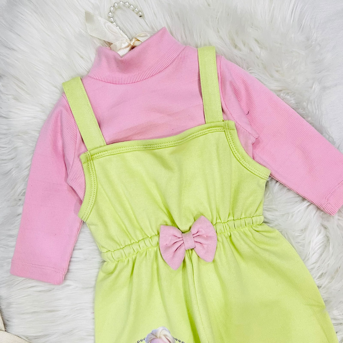 Frozen Magic ❄️✨ Keep your little princess cozy and stylish in this pastel green & pink Elsa jumpsuit set!" Fleece winter stuff