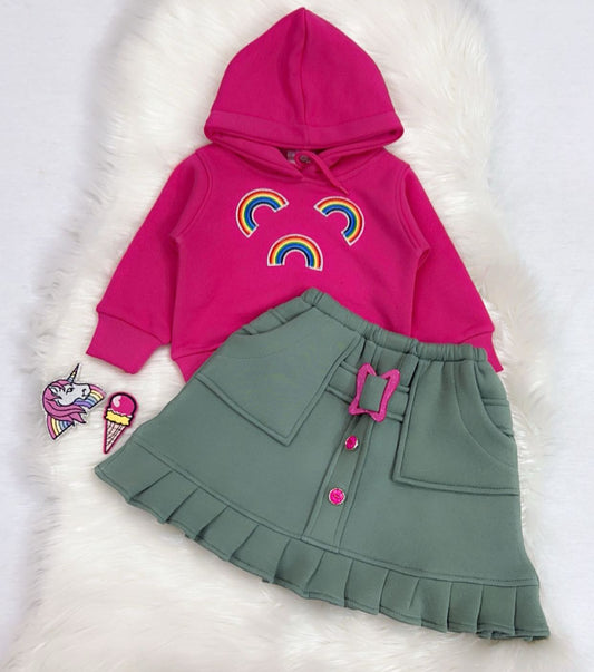 Pink Hoodie Skirt Fleece Stuff