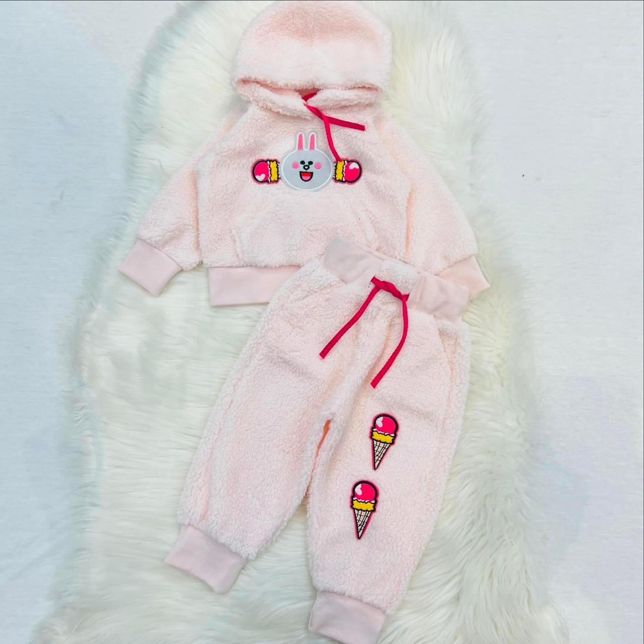 Baby Pink Hoodie Trouser Furr Stuff