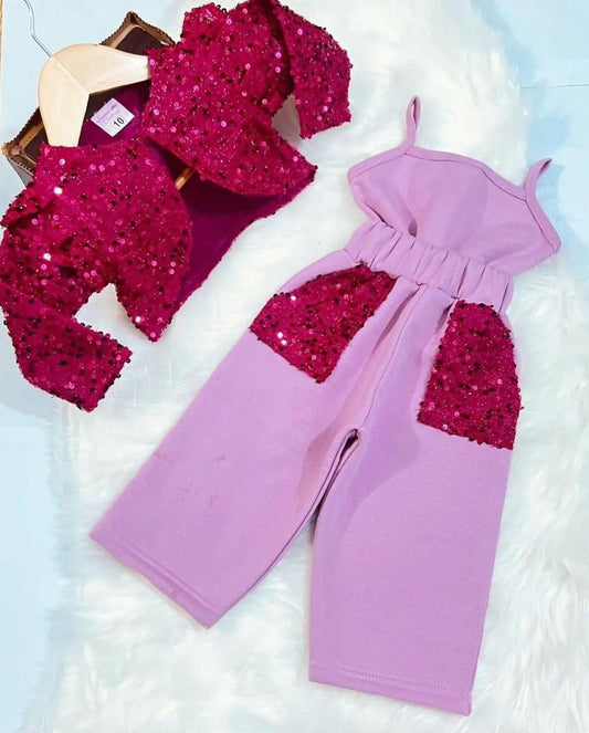 Pink Top Trouser Sequins Coat Fleece Stuff