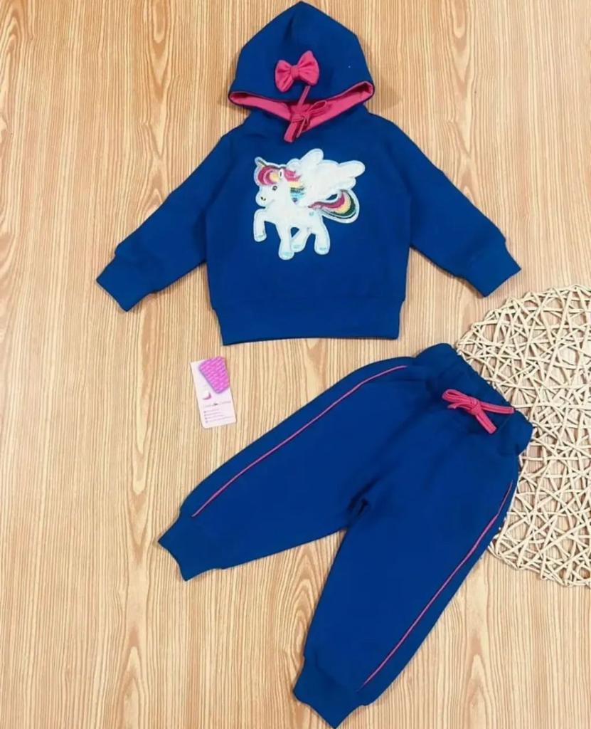 Blue Unicorn Hoodie Trouser Fleece