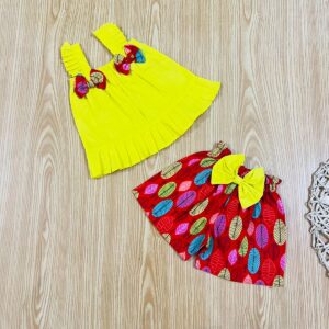 YELLOW TOP /RED LEAF SHORT